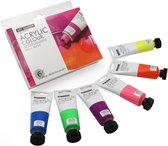 Starterskit Acrylverf | Schilderen | Neon Acrylverf | Acrylic | Fluid Art | Art Ranger | 6 kleuren van 75 ml | Cadeau