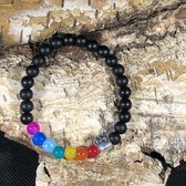GoedeDoelen.Shop | Armband Over The Rainbow Silver L | Gedenk Armband | Statement Armband | Natuurstenen Armband | Rainbow Armband | Herdenkingsarmband | Dierenwelzijn | Polsmaat T