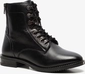 Hush Puppies leren dames veterboots - Zwart - Maat 41 - Echt leer
