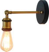 OHNO Woonaccessoires Lamp Celeste - Wandlamp, Woondecoratie, Verlichting, Home Decoratie, industriele lamp, industrieel - Zwart/Goud