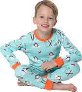 Happy Pyjama's Winter & Pinguïns edition - Kinderpyjama jongens én meisjes - Maat 134/ 140 - Premium katoen