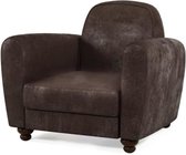 FINLANDEK IKAINEN clubfauteuil in bruine stof - Vintage - L 89 x D 81 x H 75 cm