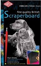 Essdee Fine Quality Scraperboard - Hobby karton scratchboard - Wit - 229 x 152mm - 10 vellen