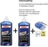 SONAX Polish&Wax 500ml Blauw - 2stuks + Zaklamp/Knijpkat