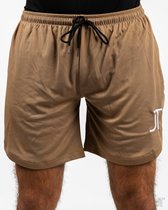 JT Supply – Hardloopbroek – Sportbroek voor Heren – Gym broek met mobiel zak – 2 in 1 Shorts – Heren Sportbroek – Rits – Voetbal – Hockey - Khaki