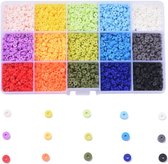 4mm katsuki polymeer kralen in handige opbergdoos | 15 kleuren van ca. 6000 stuks