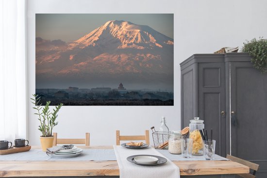 Poster Mont Ararat avant le lever du soleil en Turquie 180x120 cm - Tirage photo sur Poster (décoration murale salon / chambre) XXL / Groot format!