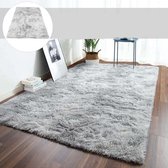 Squilly® Zacht Vloerkleed 100x160 cm - Fluffy Tapijt - Hoogpolig Tapijt - Fluffy Vloerkleed - Kindertapijt - Tapijt Kinderkamer - Grijs