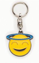 Emoji metalen sleutelhanger - smiling face halo