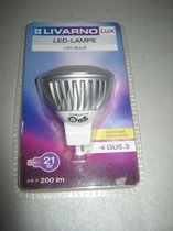 Livarnolux GU5.3 LEDlamp 3W (21W) warm-wit 200Lumen MR16