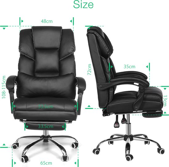 SONGMICS Gamingstoel, Bureaustoel, Ergonomische Bureaustoel met Hoge Rug, Armleuningen, Voetsteun, Lendensteun, Kussen, Maximale belasting 150kg, Zwart-Rood RCG070B01