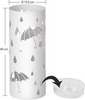 ZAZA Home Metalen Paraplubak Regenmotief - Paraplustandaard Met Anti-Lek Bak 19,5 x 49 CM