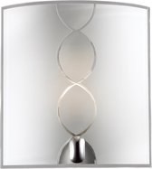 SIRI wall lamp E27 1x60W Chroom + Wit glas