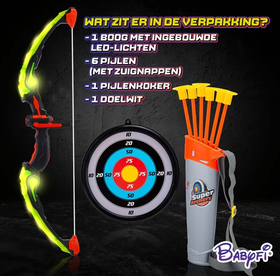 RedCrab Boog en Pijlen - Boogschieten Spelletjes Met Ledlampen, 10