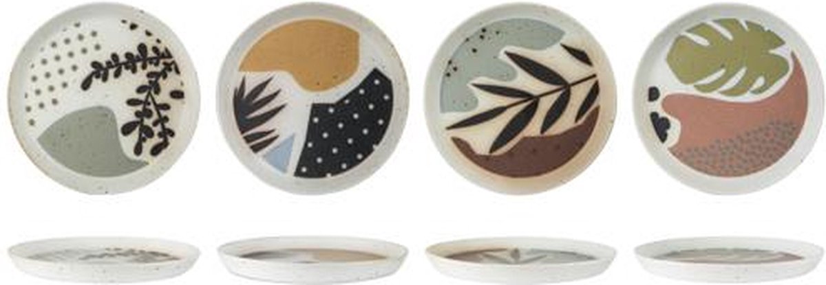 Stephano Leaf Mini Plate D12cm 4 Ass