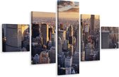Schilderij - Uitzicht over New York, 3 maten, Premium Print