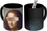 Magische Mok - Foto op Warmte Mokken - Koffiemok - Mona Lisa - Leonardo da Vinci - Rosegoud - Magic Mok - Beker - 350 ML - Theemok