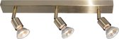 Plafondlamp GU10x3 wit, grijs, brons, glas 400mm lang