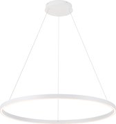 Luminaire suspendu design rond LED noir ou blanc 76W 900mm Ø éclairer haut et bas