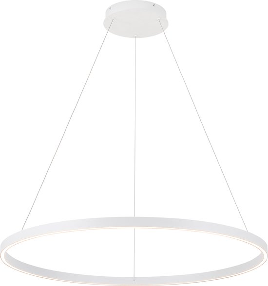Luminaire suspendu design rond LED noir ou blanc 76W 900mm Ø éclairer haut et bas