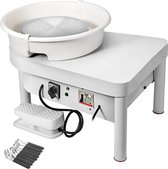 Vitafa Pottenbakkersschijf - 300W - DIY - Boetseerschijf - Pottenbakkers Draaischijf - Elektrisch - Wit