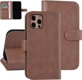 UNIQ Accessory iPhone 12 - 12 Pro Leren Book Case hoesje - Rose Gold - Pasjeshouder voor 6 pasjes - Magneetsluiting