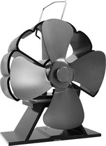 Frobin Kachelventilator l Haard Fan l Warmte Verspreider l Haardventilator l Verwarming l Ventilator l Woonkamer l Heater l Slaapkamer l Zwart