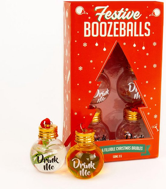 Gift Republic Boules de Boules de Noël Alcoolisées – 6 Pièces – Fournies Sans Alcohol