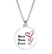 Akyol - Best mom ever Ketting - Mama/Moeder - mama - moederdag - verjaardag - Cadeau voor mama - 60 CM lang