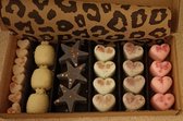 Enjoy giftbox waxmelts / geuren / melts / scents / cadeau / vrouw / Evening / be delicieus / mimosa / vanille / Berry / box / lifestyle / kaarsen / sojawax / alien