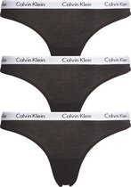 Calvin Klein dames strings (3-pack), zwart -  Maat: XL