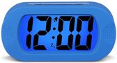 TKMARS Clocks digitale wekker - Alarmklok -Large Display - Met snooze  - Beste cadeau voor kinderen - Blauw
