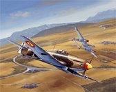 Thijs Postma - TP Aviation Art - Poster - Heinkel He 112 Met P-38 Lightning - 40x50cm