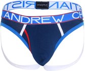 Andrew Christian Fly Brief Jock w/ Almost Naked Navy - MAAT L - Heren Ondergoed - Jockstrap voor Man - Mannen Jock