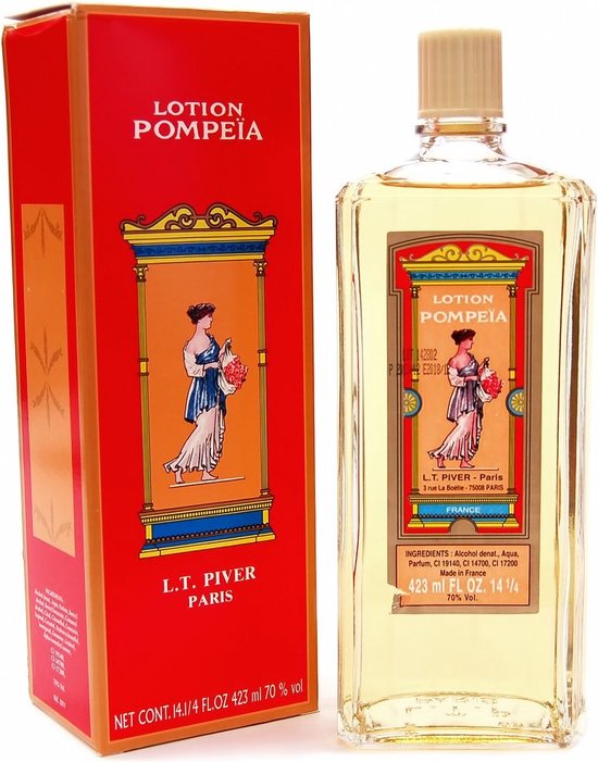 Lotion Pompeïa - L. T. Piver Paris - 423 ml - Parfum Lotion - Haarlotion - Frisse Geur - Sensuele Noten Van Jasmijn, Rozen, Iris, Citroen, Lavendel & Geranium - 423 mL