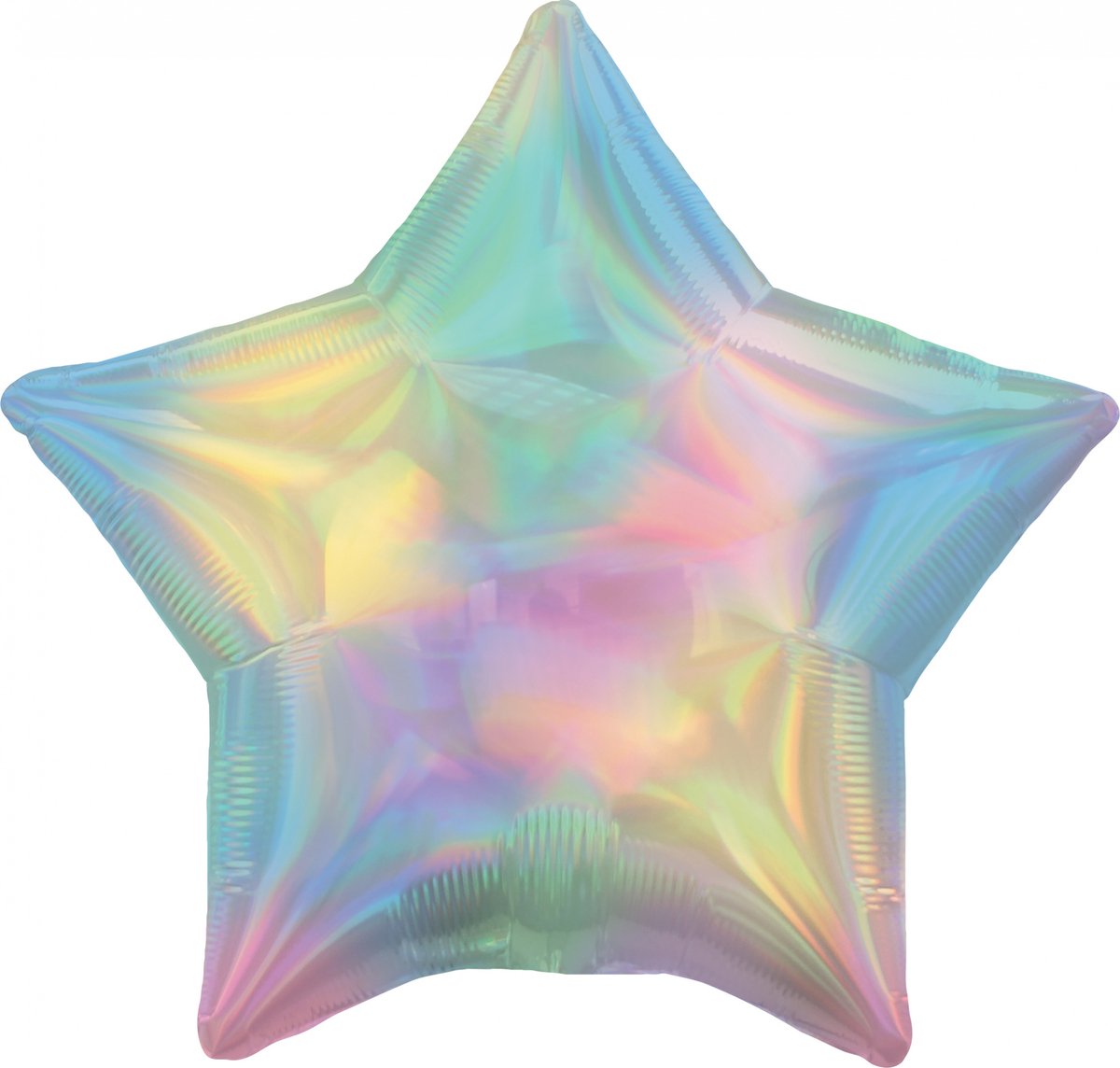 Amscan by Riethmuller - Riethmüller - Folieballon iriserende regenboog ster - 48 cm