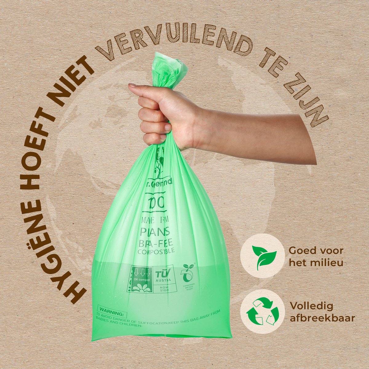 Sac poubelle 40% biosourcé ecologique et eco-responsable