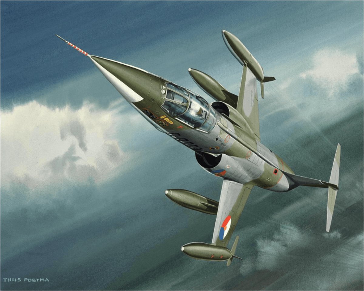 Thijs Postma - TP Aviation Art - Poster - Lockheed F-104G KLu Als Een Raket - 40x50cm