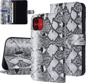 UNIQ Accessory Zwart en Wit Slangenleer hoesje voor iPhone 11 - Book Case