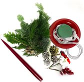 Zelf Kerststukje Maken Kit. Kerstgroen, Oasisblok, Schaaltje en Kerstballetjes! Maak Je Eigen KerstStukje!