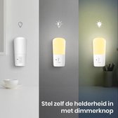 LED warm licht Nachtlampje - Stopcontact 2 stuks volledig dimbaar - Voorzien van lichtsensor - Dimbaar - Sensor - Led - Warm wit licht