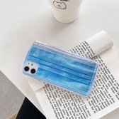 iPhone 13 Hoesje - TPU Backcover- Blauw Mondkapje - Grappig