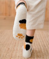 Sokken Kat - Kattensok - Korte sokken -zwart/wit/Bruin - Unisex Maat 32-39 cat - dier - huisdier - cadeau - kado - geschenk - gift - verjaardag - feestdag – verassing – huiskat – poes – kater