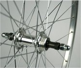achterwiel 27 x 1 1/4 AS23 Aluminium 23mm freewheel zilver