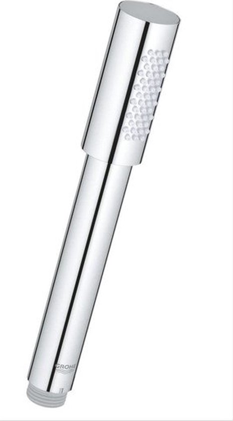 Chroomkleurige GROHE Sena Stick handdouche, met cirkelvormig sproeigebied.