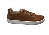 Naturino veters effen lederen sneakers Caleb cognac mt 33