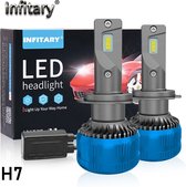 H7 LED lamp 38000 Lumen! (set 2 stuks) incl CANbus EMC CHip 6500k Ultra-bright Wit 174 Watt Conversie Kit | Auto / Scooter / Motor / Vrachtwagen /Dimlicht / Grootlicht / Koplampen / Autolamp / Lampen / Autolampen / CANbus adapter 12v