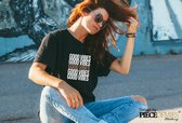 Dames T-Shirt - Good Vibes - Zwart Maat S