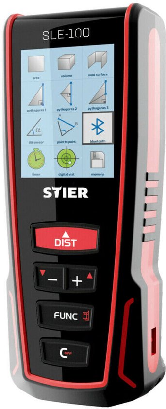 STIER Laser Afstandsmeter SLE 100 100m Laser Meetinstrument Afstandsmeter |  bol.com