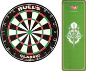 Bull's Dartbord Voordeel Set 1 Classic + Carpet mat Green 241 x 67